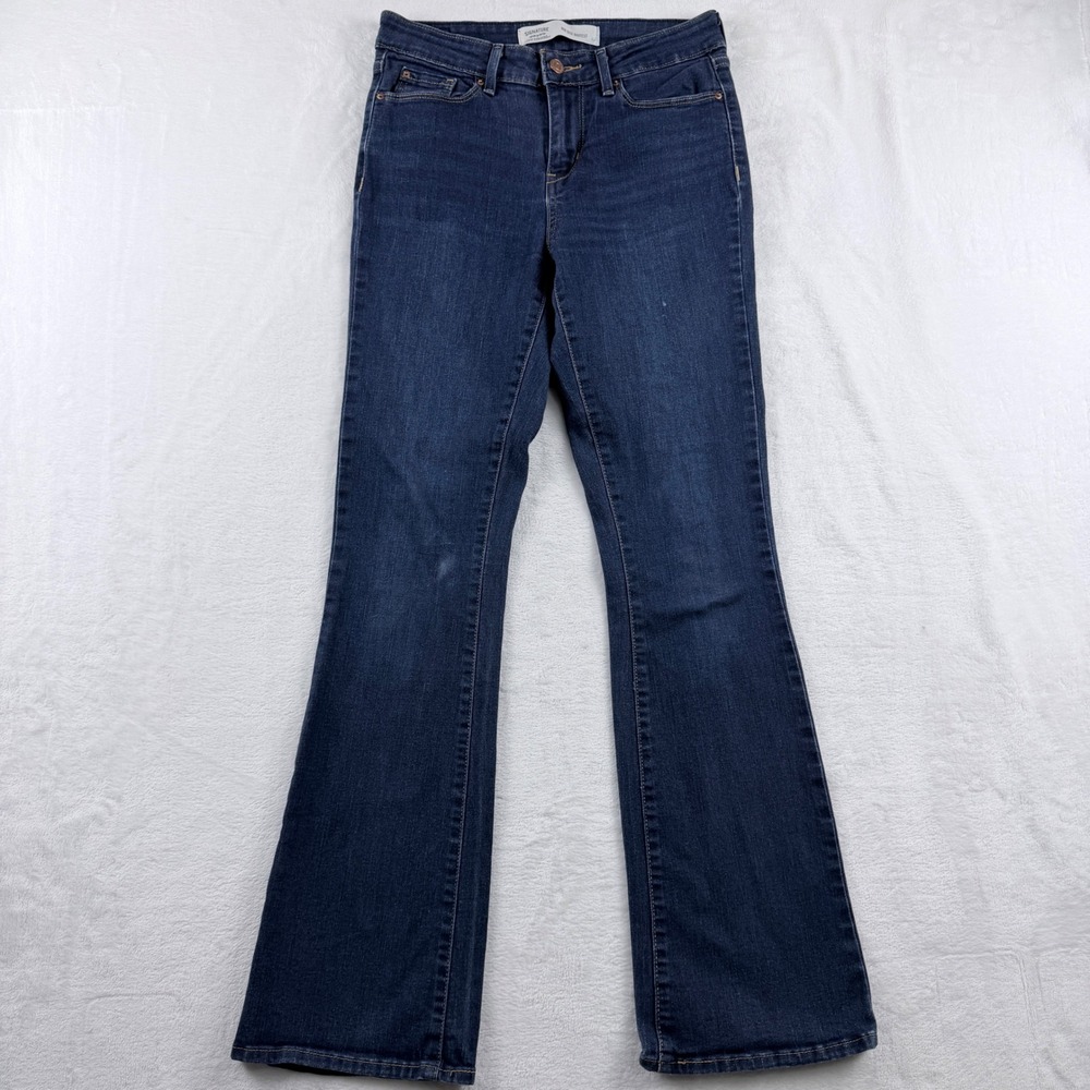 Signature by Levi Strauss & Co. Jeans Mid Rise Bootcut Dark Wash 2M W26 L32